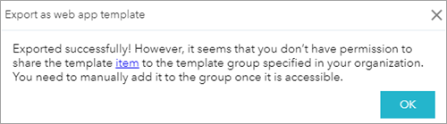 Message without permission to share the template Message without permission to share the template