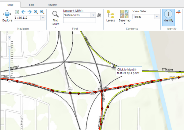 Click to identify features Click to identify features