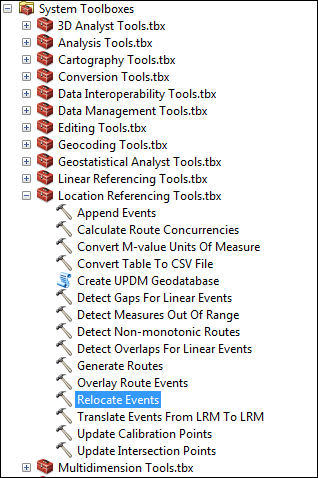 Relocate Events tool Relocate Events tool