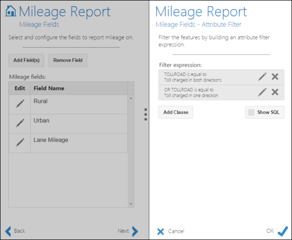 Adding an attribute filter to the Toll Road layer Adding an attribute filter to the Toll Road layer
