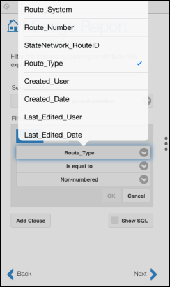 Choosing a field from the network layer Choosing a field from the network layer